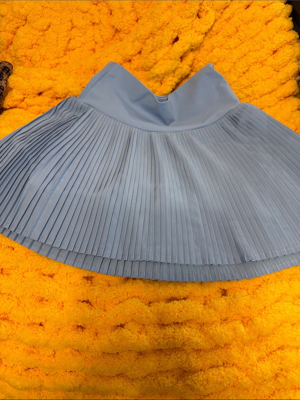 JoyLab Sky Blue Pleated Skater Skirt